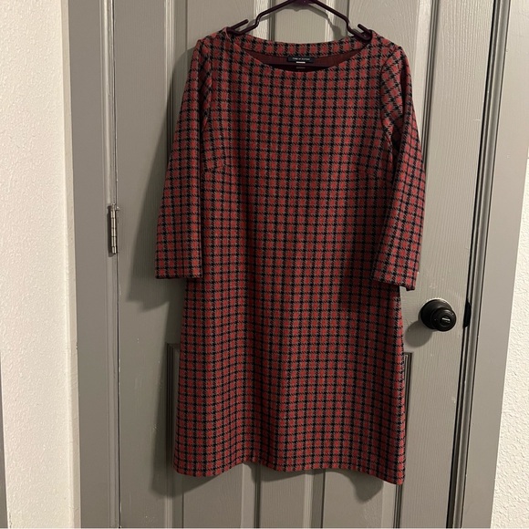 Tommy Hilfiger Red and Black Houndstooth Dress - Picture 3 of 5